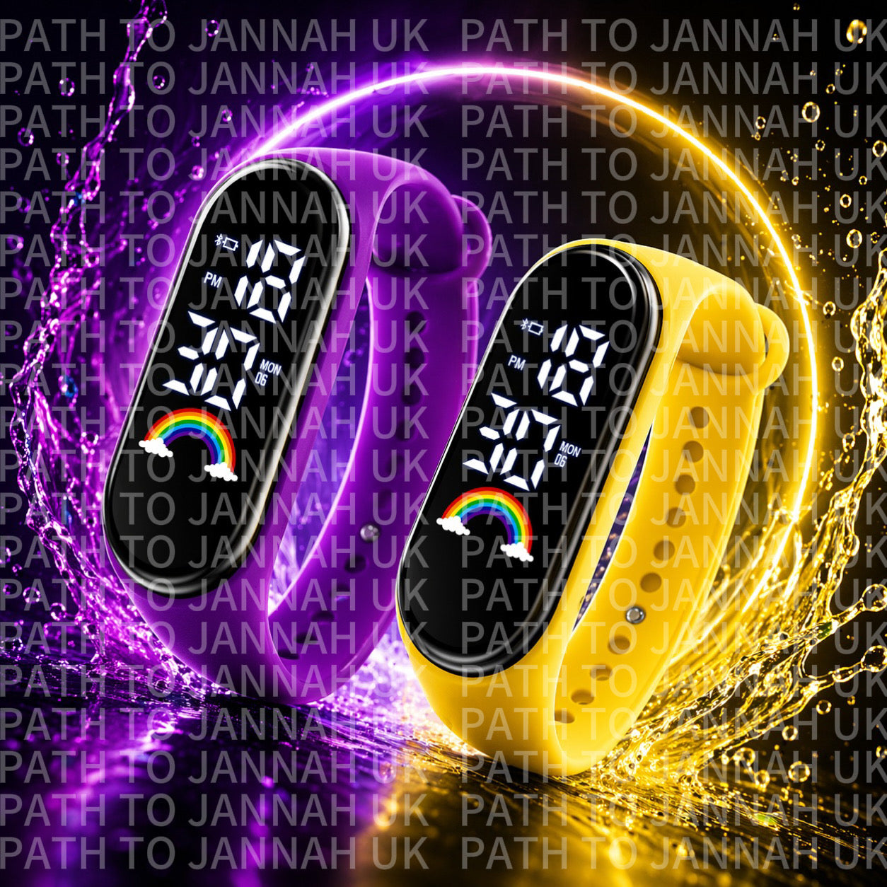C. Universal Fit Digital Watch - Waterproof Time Date Year - Adjustable Strap