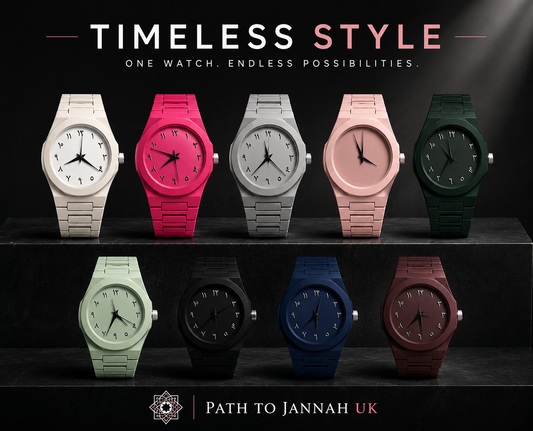 Men's Black Watch Arabic Dial - Eastern Arabic Numerals - Minimalist Custom