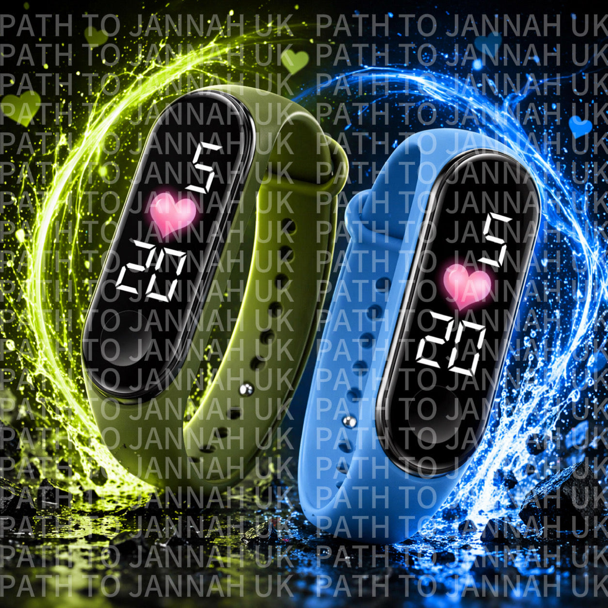 J. Sleek Unisex Waterproof Watch - Instant Time Date Year - Everyday Sport Wear
