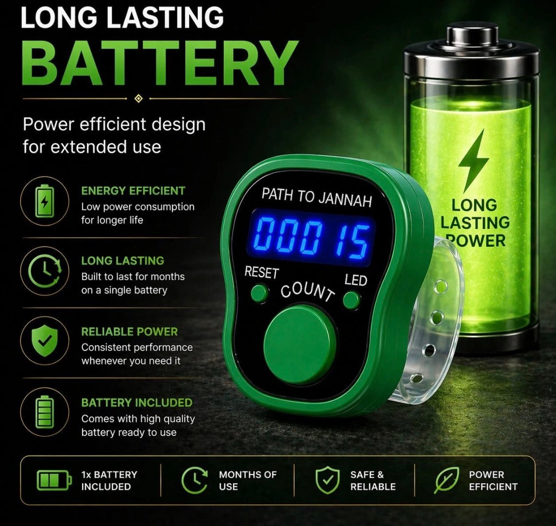 Digital Portable LED Tally Counter for Prayer & Counting Dikr Zikr Thasbi