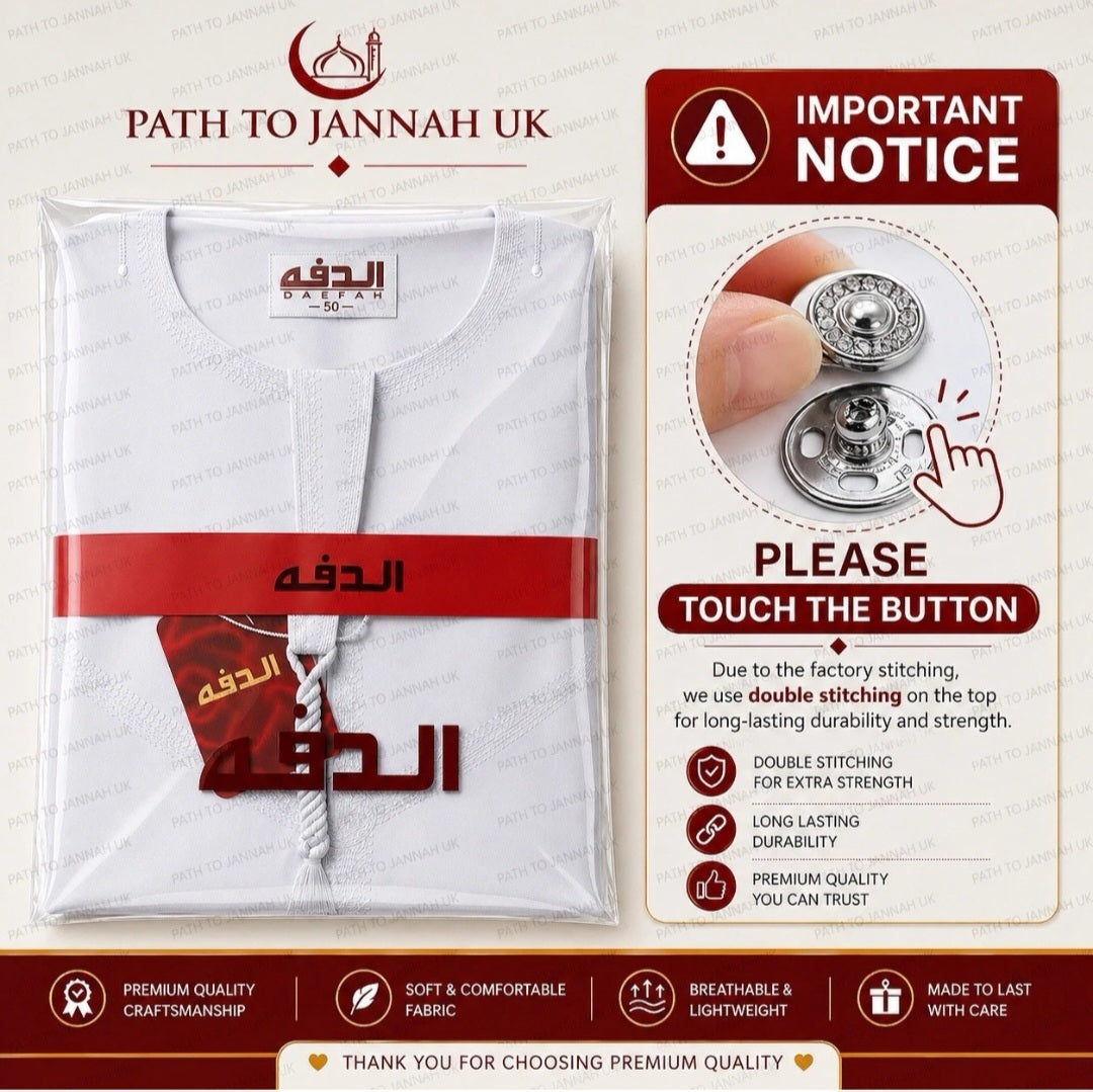 Mens Qatari Thobe Muslim Jubba Kamees Islamic Robe Arab Dishdasha & 5 Thasbih
